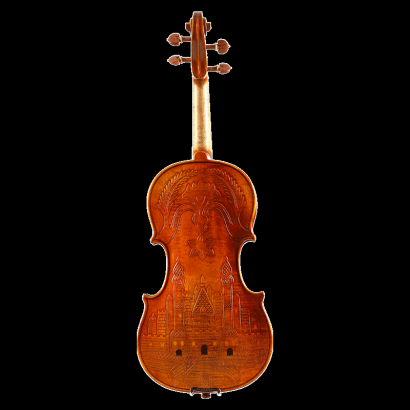 QV302雕刻花♀纹小提琴